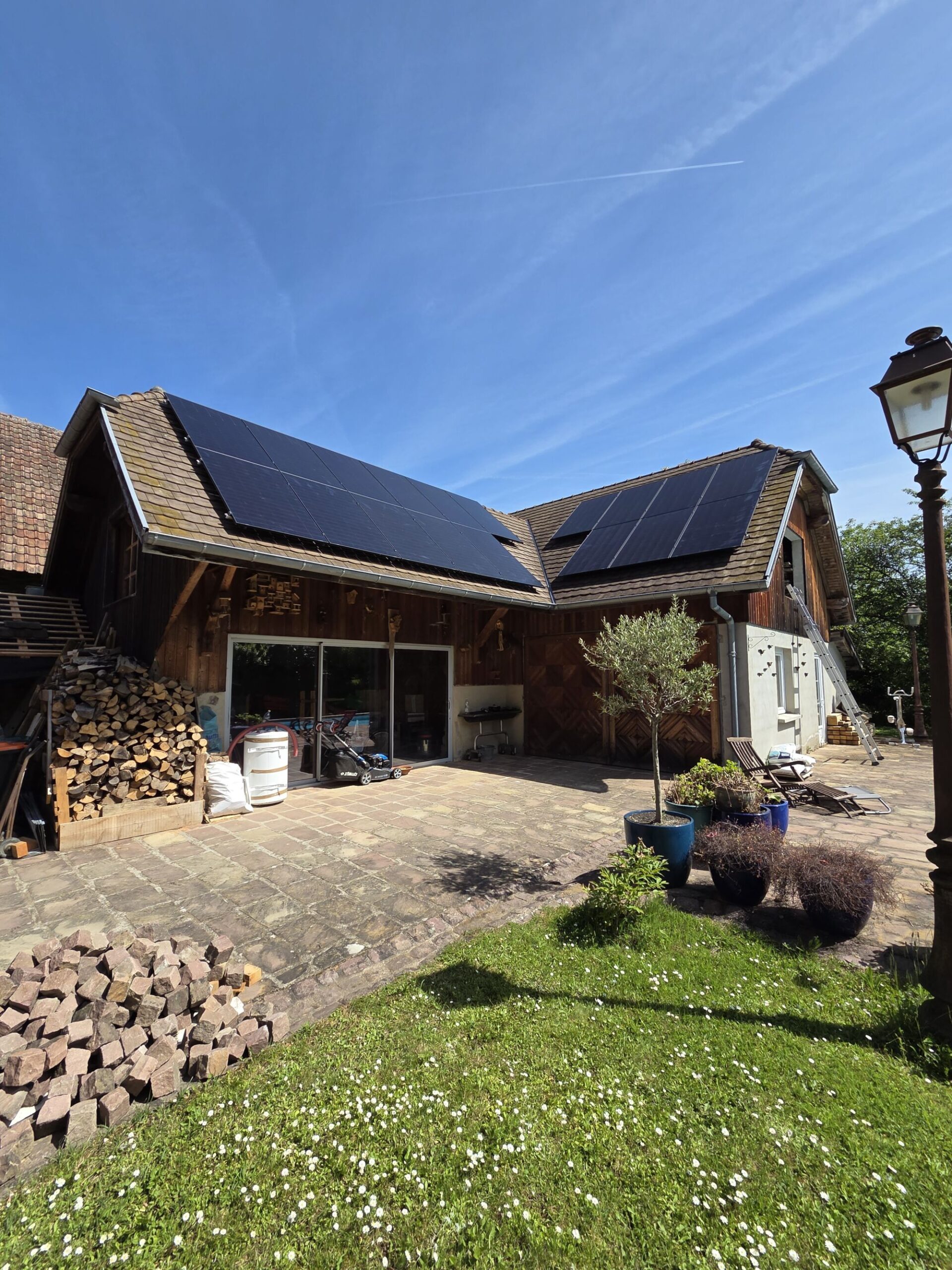 D&eacute;montage de panneaux photovolta&iuml;ques pr&egrave;s de Selestat et Colmar Cernay 0